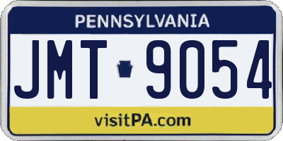 PA license plate JMT9054