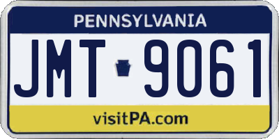 PA license plate JMT9061