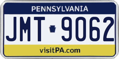 PA license plate JMT9062