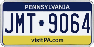 PA license plate JMT9064