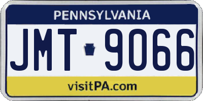 PA license plate JMT9066