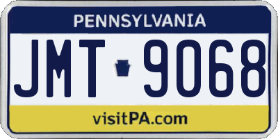 PA license plate JMT9068