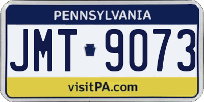 PA license plate JMT9073