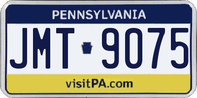 PA license plate JMT9075