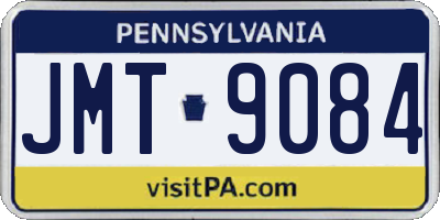 PA license plate JMT9084