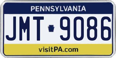 PA license plate JMT9086