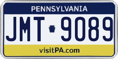 PA license plate JMT9089