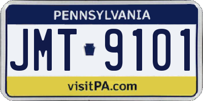 PA license plate JMT9101
