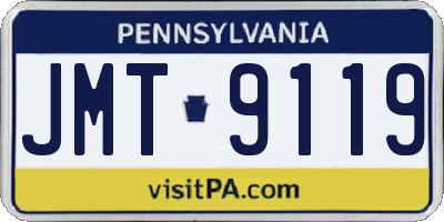 PA license plate JMT9119