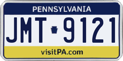 PA license plate JMT9121