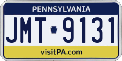 PA license plate JMT9131