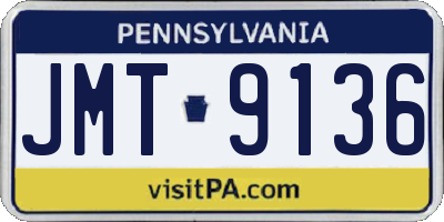 PA license plate JMT9136