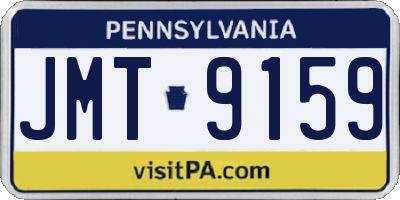 PA license plate JMT9159