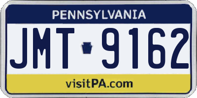 PA license plate JMT9162