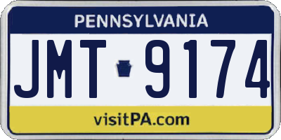PA license plate JMT9174