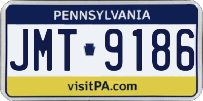 PA license plate JMT9186