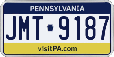 PA license plate JMT9187