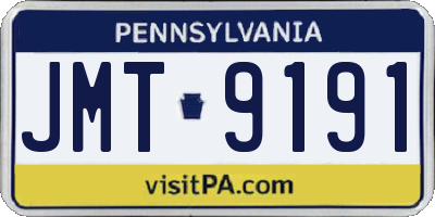 PA license plate JMT9191