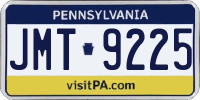 PA license plate JMT9225