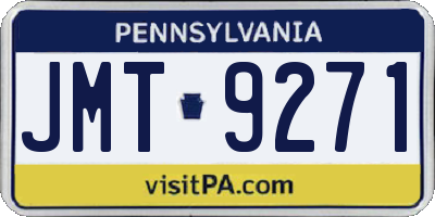 PA license plate JMT9271