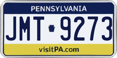 PA license plate JMT9273