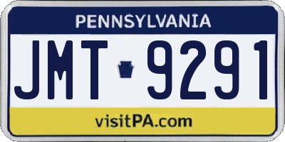PA license plate JMT9291