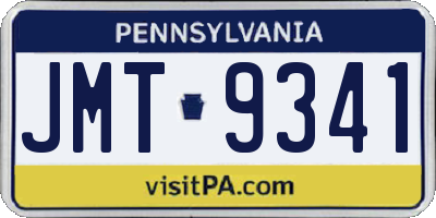 PA license plate JMT9341