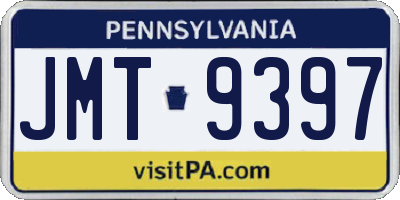 PA license plate JMT9397