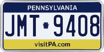 PA license plate JMT9408