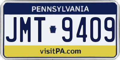 PA license plate JMT9409