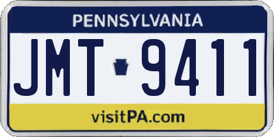 PA license plate JMT9411
