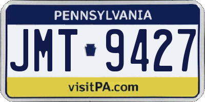 PA license plate JMT9427