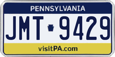 PA license plate JMT9429