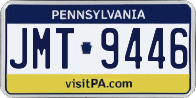 PA license plate JMT9446