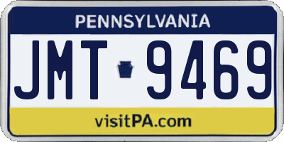 PA license plate JMT9469