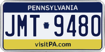 PA license plate JMT9480