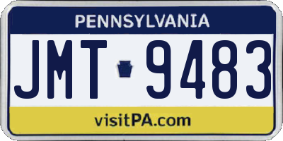 PA license plate JMT9483