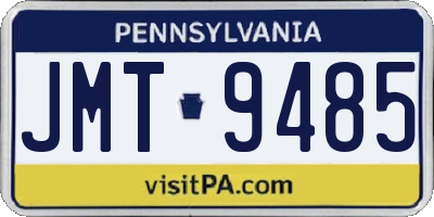 PA license plate JMT9485