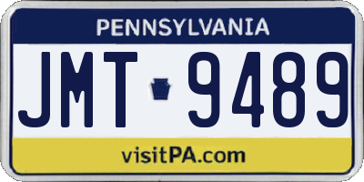 PA license plate JMT9489