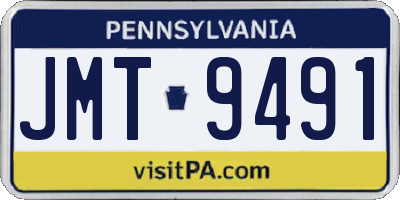 PA license plate JMT9491