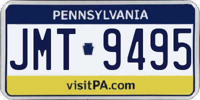 PA license plate JMT9495
