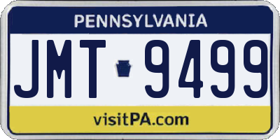 PA license plate JMT9499