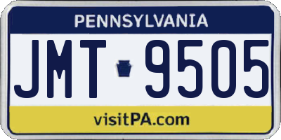 PA license plate JMT9505