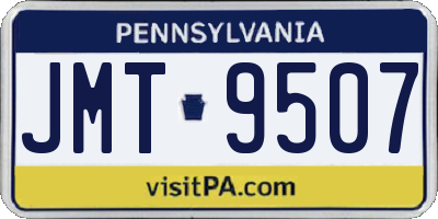 PA license plate JMT9507