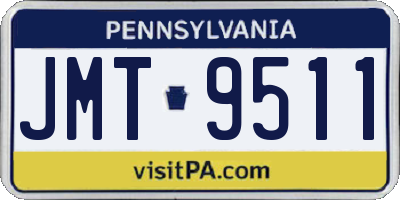 PA license plate JMT9511