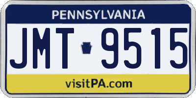 PA license plate JMT9515