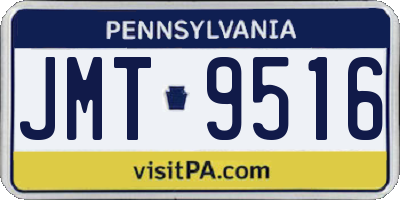 PA license plate JMT9516