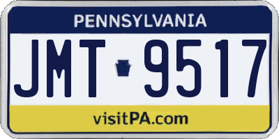 PA license plate JMT9517