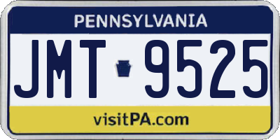 PA license plate JMT9525
