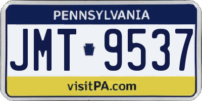 PA license plate JMT9537
